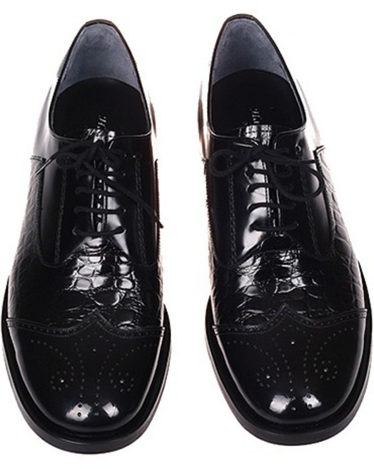 악어무늬 정통 옥스퍼드 발볼넓은 남성구두 HP 309B