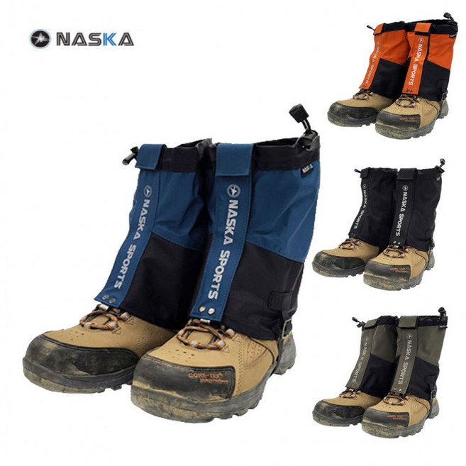 남성 여성 등산 백패킹 발토시 롱 스패츠 각반 다리 종아리 보호, 롱스패츠-검정, 1개