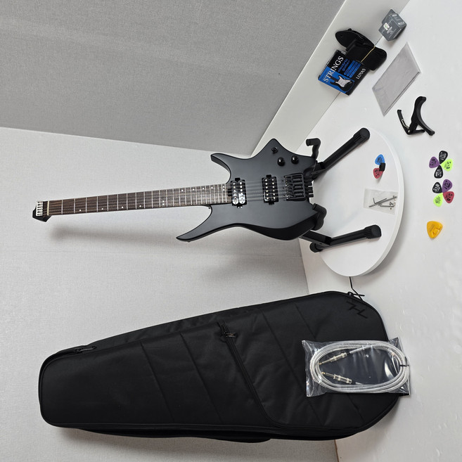 가벼운 입문용 일렉기타 입문 헥스 헤드리스 N400 블랙 무광 기타 패키지 손 작은 사람, 블랙무광, 1개