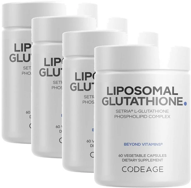 코드에이지 리포조말 글루타치온 비욘드 비타민스 인지질 캡슐 Codeage Liposomal Glutathione Beyond Vitamins, 60정, 4개 - 쿠팡