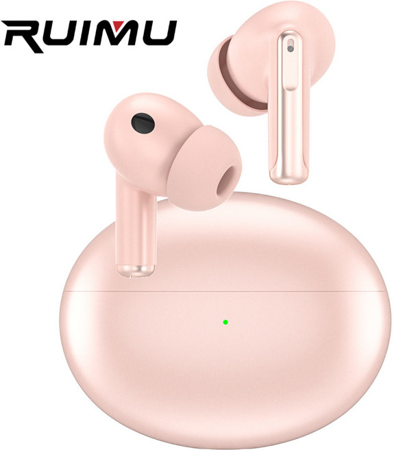 RuiMu 무선 ANC 노이즈 캔슬링 블루투스 이어폰 XY70입니다, 핑크색, ENC+ANC 노이즈 캔슬링 버전입니다
