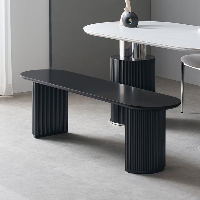 템바보드 벤치형 3인 긴 식탁벤치 의자 장의자 디아, 블랙