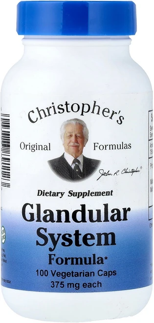 Christopher's Original Formulas Glandular System Formula 100 Vegetarian Caps, 1개 - 쿠팡