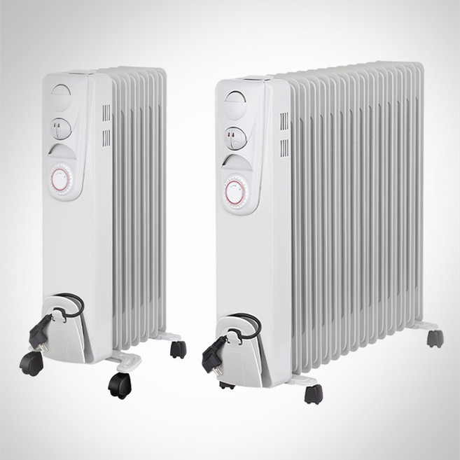 24시간 타이머 절전형 이동식 전기 라디에이터, 타이머 라디에이터 15핀_화이트