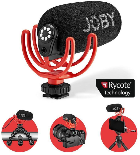 Joby Wavo 온카메라 블로깅 컴팩트 마이크 슈퍼 카디오이드 패턴 Rycote Duo-Lyre 포함 스마트폰 CSC 미러리스 블로깅 유튜버 팟캐스트 IRL