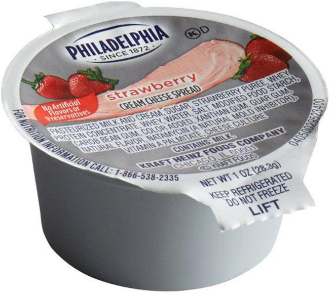 Philadelphia 필라델피아 딸기 크림 치즈 포션 컵 28.4g 100개
