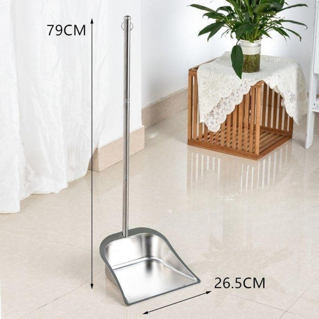 까마느 스탠드 빗자루 쓰레받기 스틸 스텐, 사각 쓰레받기 단품, 1개
