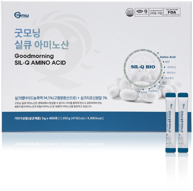 굿모닝 실큐 아미노산 15종 450포 30포X15박스, 90g, 15박스