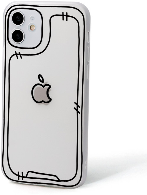 JXH 스케치 심플 무광 반투명 풀커버 스마트폰 케이스