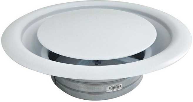 철재 원팬형 디퓨저 250파이 화이트 반광 행거형 디퓨샤 천장급배기 그릴420mm, 1개