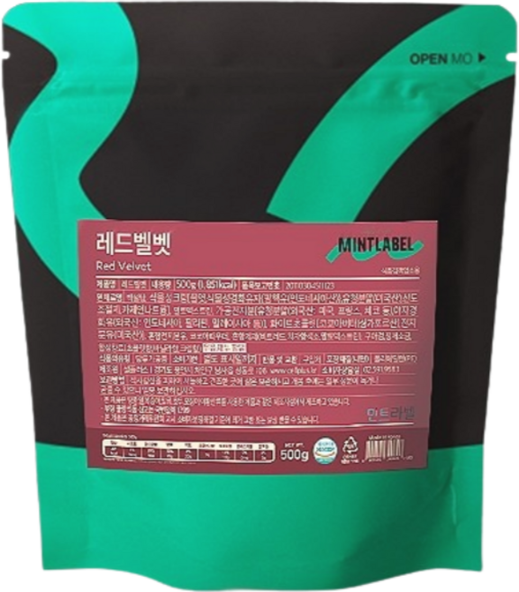 셀플러스 민트라벨 레드벨벳 파우더, 5개, 1개입, 500g