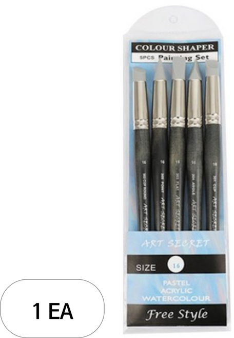 아트시크릿 300 S 실리콘 고무 브러쉬 5종 세트, 16호, 1세트