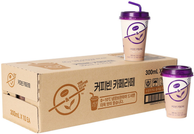 커피빈 카페라떼, 300ml, 10개