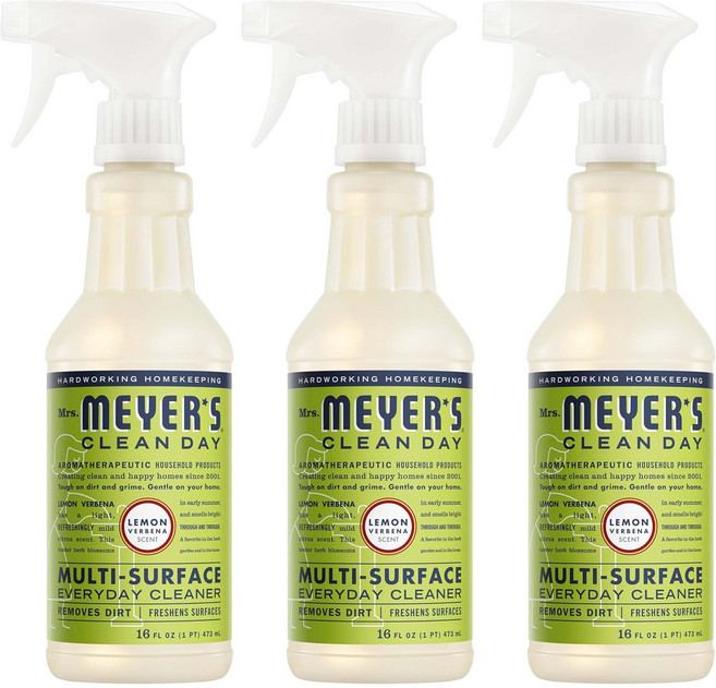 MRS. MEYER'S 미세스마이어스 다목적 세정제 레몬 버베나 473ml 3개 다목적클리너 미세스마이어스 세정제