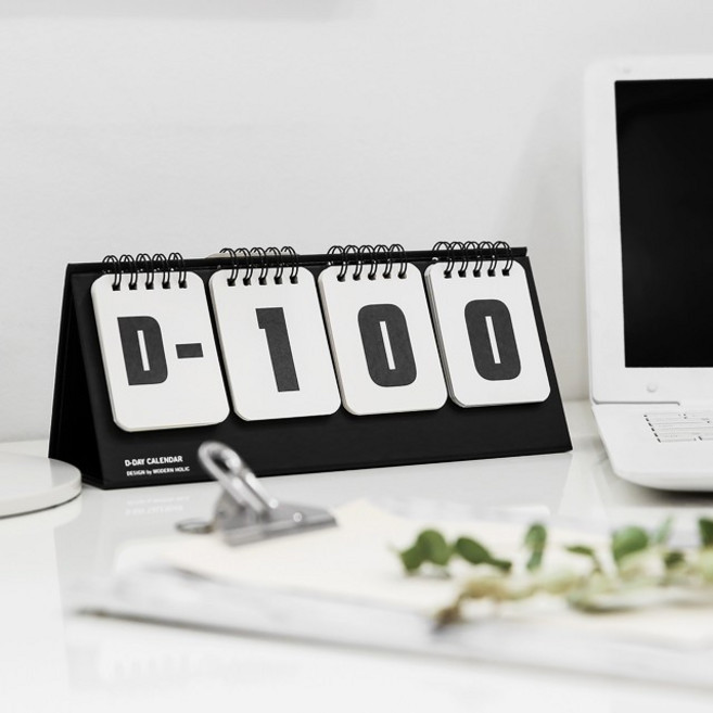 모던홀릭 신생아 디데이달력 만년, [1172] 모던홀릭 디데이달력 - 블랙