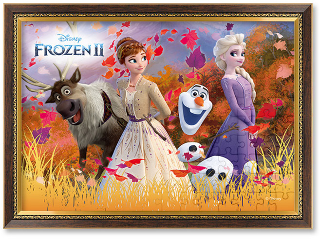겨울왕국 2 - 낙엽 흩날리던 날 직소 퍼즐+액자 세트 디즈니 애니메이션 500피스, 단품, 1개