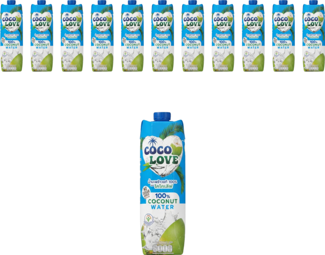 코코러브 태국 100% 코코넛 워터(고칼륨 고마그네슘), 12개, 1L