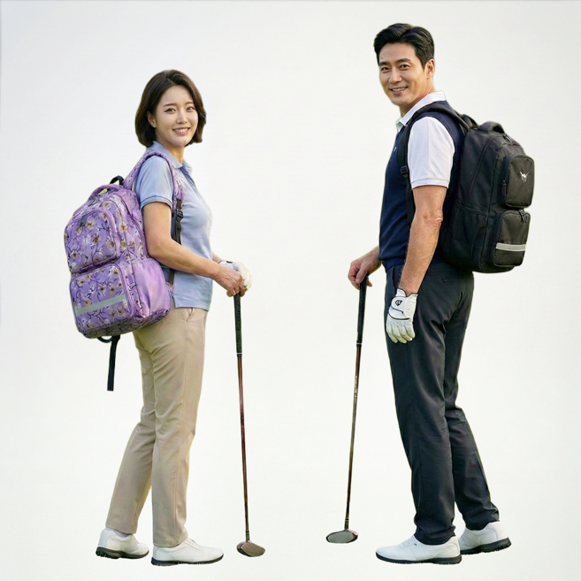 파크골프가방 이프플라잉 파크골프백 보온보냉백 포함 파크골프용품 파크골프장비, 블랙