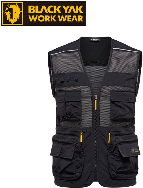 블랙야크 남성 여름 다용도 베스트 멀티 포켓 등산 낚시 작업 망사조끼 BKJ-1027