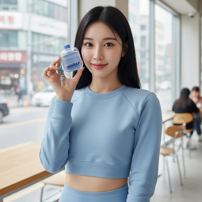 옆집샵 워터보틀 에어팟 케이스 투명 디자인 미니 파우치 4세대 호환, 1개, 상세페이지 참조, 에어팟프로3_단일옵션+키링