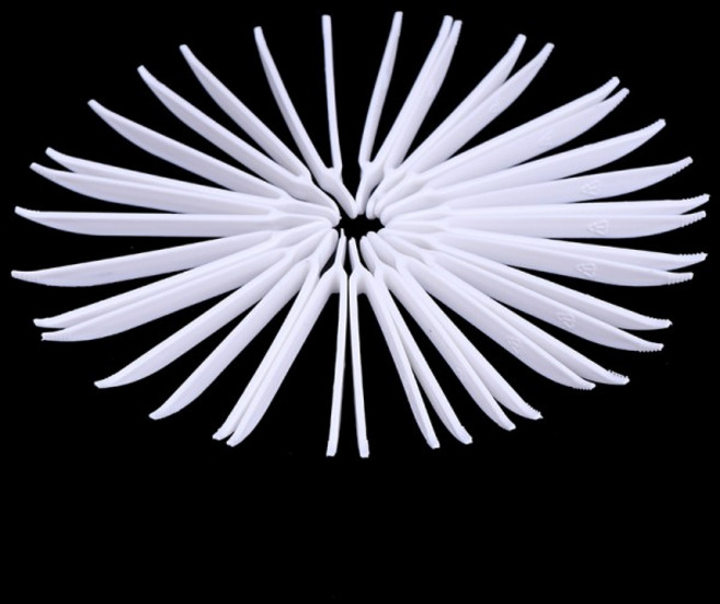 20pcs 공예에 대 한 새로운 뜨거운 일회용 족집게 플라스틱 의료 작은 구슬 집게 DIY 쥬얼리 무작위 색상