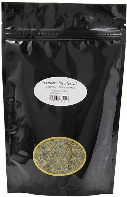 English Tea Store 루즈 리프 루이보스 허브 티 118.3ml(4온스), 유기농 페퍼민트 허브 티 파우치, 2 Ounce (Pack of 1), 1개, 1개