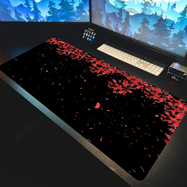 논슬립 초대형 사무용 게임용 가정용 마우스패드 400X900X3MM, 1개, 벚꽃 5
