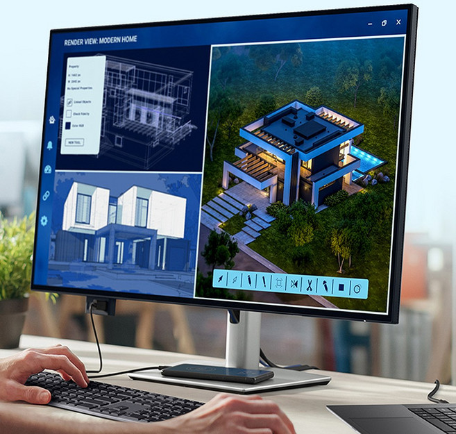 델 울트라샤프 120Hz 4K HDR UHD 32모니터 USB-C 썬더볼트 지원, 델_U3225QE, 82.1cm