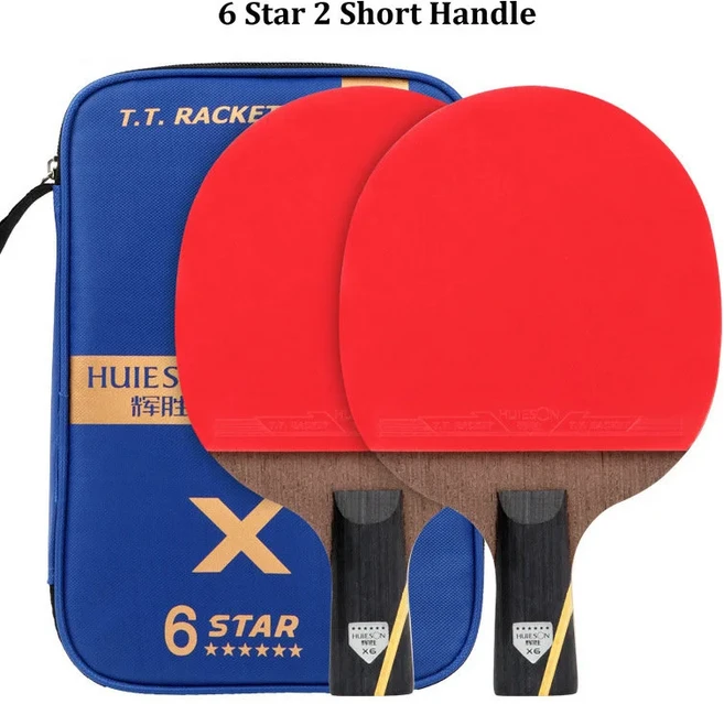 볼리 프로페셔널 56 스타 탁구 라켓 공격적 패들 미세 탄성 2 개, 5) 6 STAR 2CS, 1개