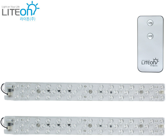 라이톤 LED 모듈 램프 2개입 리모컨 세트 30W 모듈기판, 주백색