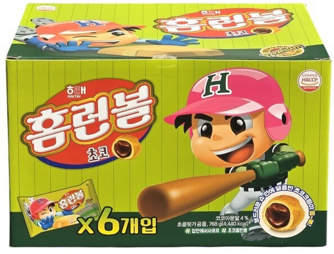 해태제과 홈런볼 초코, 6개, 128g