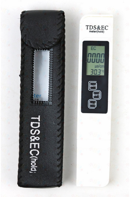 三合一 TDS EC電導度 溫度 水質檢測筆, 1個, 白色款 - 皮套, 白色款 - 皮套