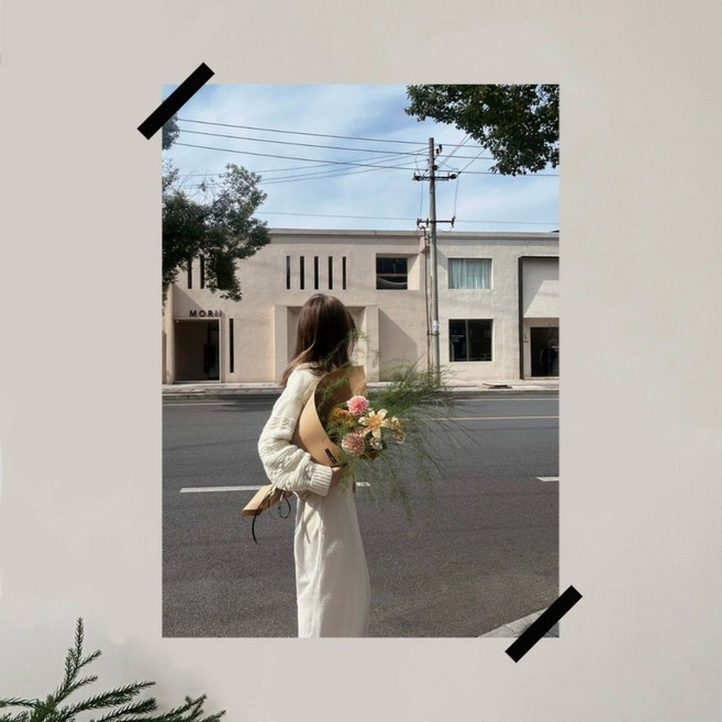 韓系春夏小清新服裝店氛圍海報裝飾畫 簡約牆貼 (2張一套 A4), 02,29.7*21cm  A4, N/A