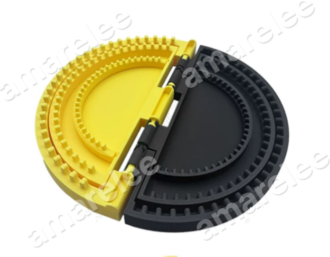 3-in-1 또띠아 실러 & 크림퍼 분리형 디자인 수동 프레스 옥수수 케이크 실러 크림퍼 6 8 10인치 랩용 조절, 01 Yellow Black