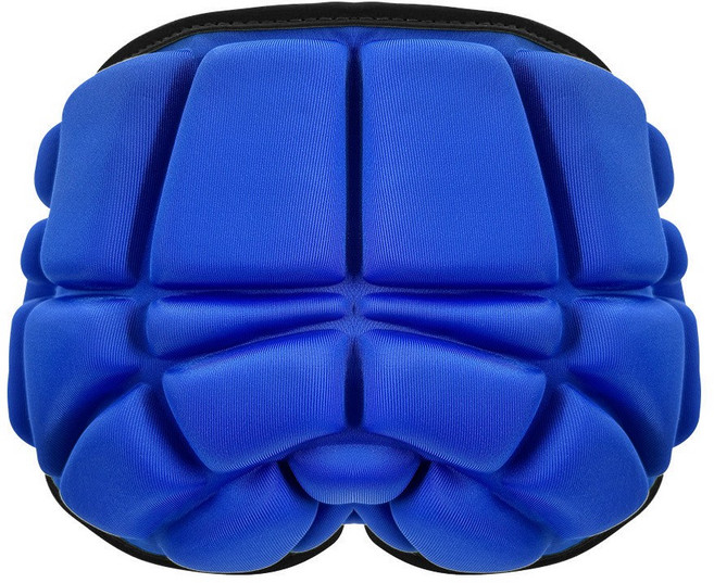 아동 인라인 엉덩이 보호대 팬츠 플라워 스포츠 보호대 스노보드 엉덩이 보호대, S - (어린이 모델), 파란색 삼각형