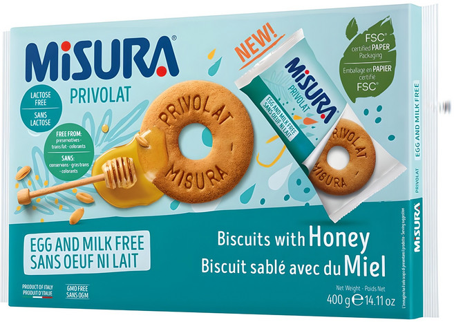 미주라 허니 비스켓, 400g, 1개