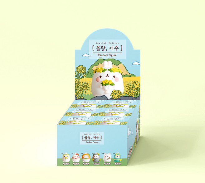 몰랑 제주에디션 랜덤 피규어 6종 세트, 1세트