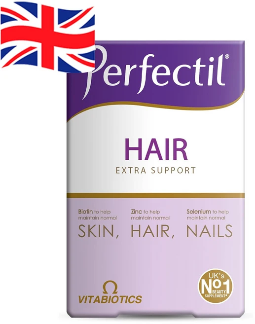 영국 비타바이오틱스 Vitabiotics Perfectil Hair extra support 퍼펙틸 헤어 스킨 헤어 네일 정, 1개, 60정 - 쿠팡