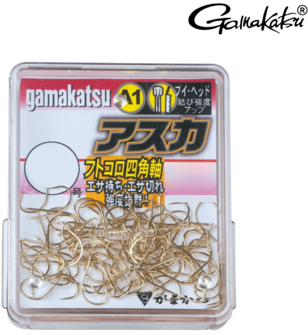 가마가츠 아스카 박스 바늘 민물 붕어 중층 낚시 7호, 1개