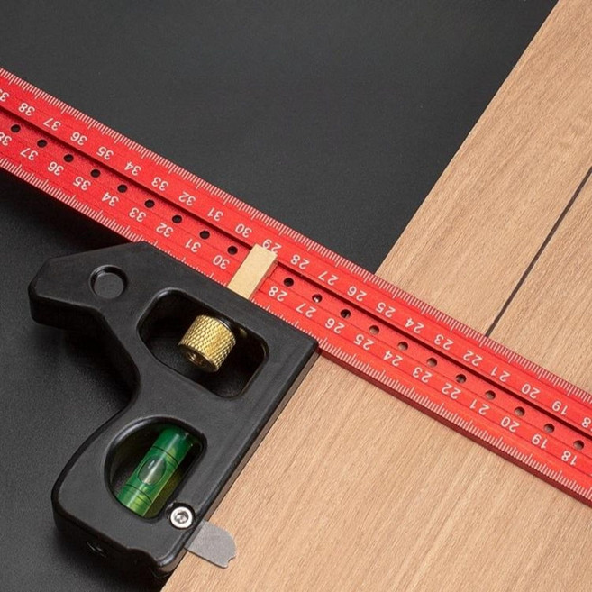 목공자 멀티 게이지 눈금자 마킹 직각자 드로잉 각도 이동각자 라인, G. 하이엔드 B 다기능 사각자 60cm
