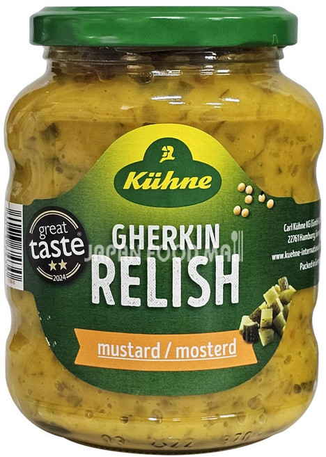 독일 퀴네 게르킨 피클랠리쉬 머스타드 핫도그 샌드위치 350g, 1개