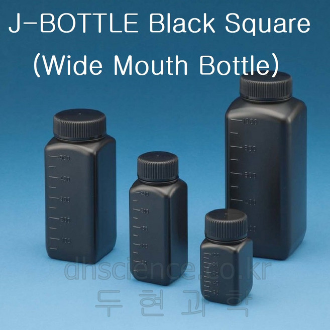 두현과학 J보틀 정사각 흑색 블랙 광구병 J BOTTLE black square Wide mouth JAPAN NIKKO, 1개, 1000ml