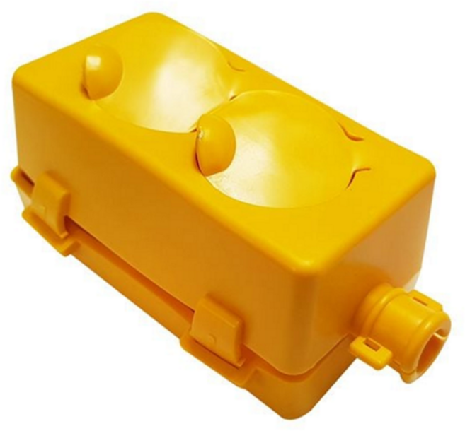 노출형 콘센트 커버 방수 방우 덮개 2구 콘센트 커버 안전 전원 산업용 멀티탭 설비 고무 야외 보호 재질