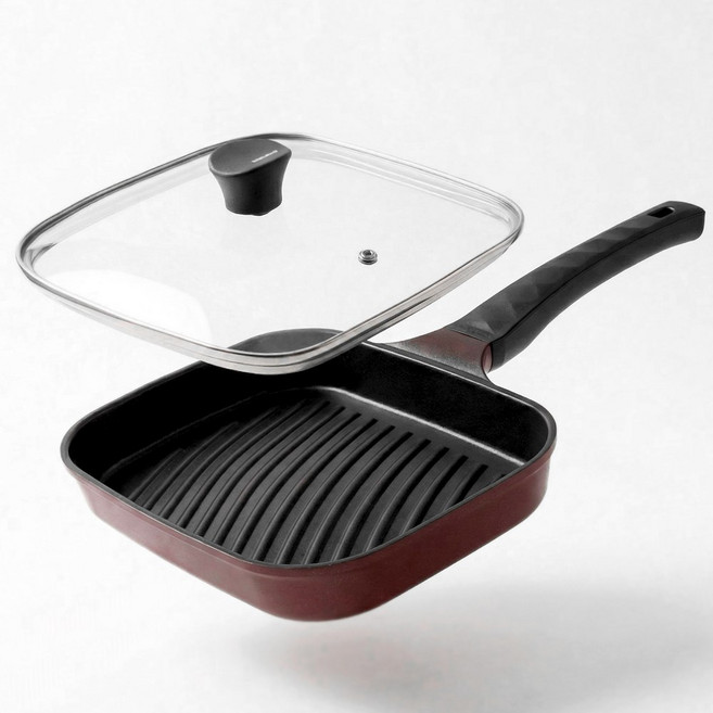 [DAMDA] 퀸센스 피오르 IH 피쉬 그릴팬 생선구이 스테이크 새우구이 후라이팬, 1개, 26.5cm