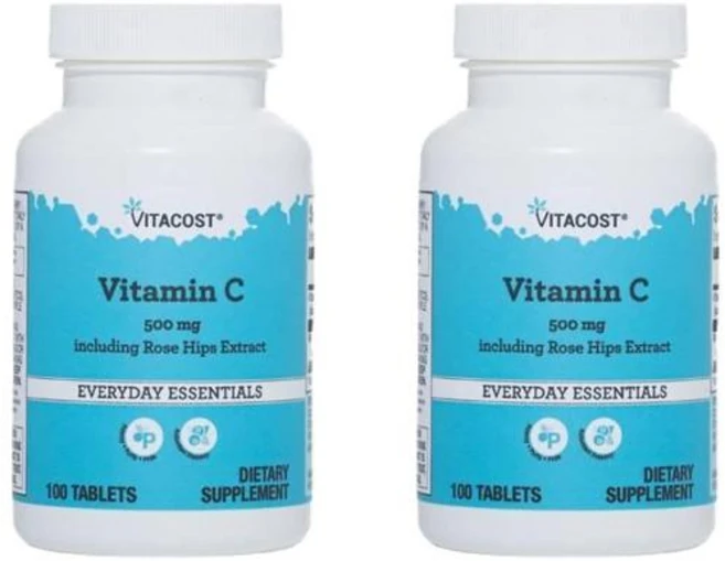 비타코스트 비타민 C 로즈힙 500mg 100정, 2개 - 쿠팡