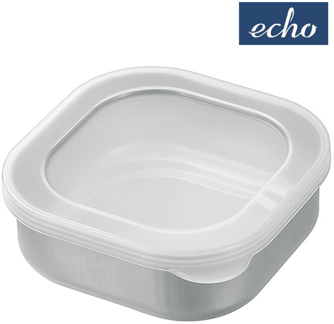 일본 에코 스테인레스 사각 밀폐용기 소형, 본상품, 1개