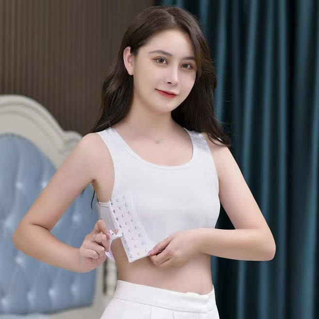 束胸 大胸顯小 超平隱形裹胸 短款縮胸運動塑胸背心 薄款緊身學生透氣平胸無痕內衣