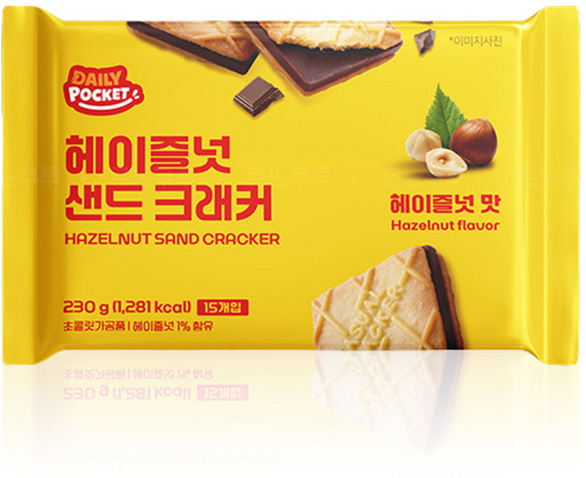 데일리포켓 헤이즐넛 샌드 크래커, 230g, 1개