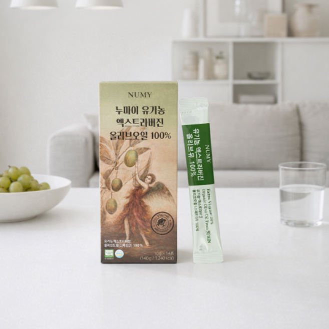 홈쇼핑 정품 신문 유기농엑스트라버진 누마이 올리브 오일, 1세트, 280g