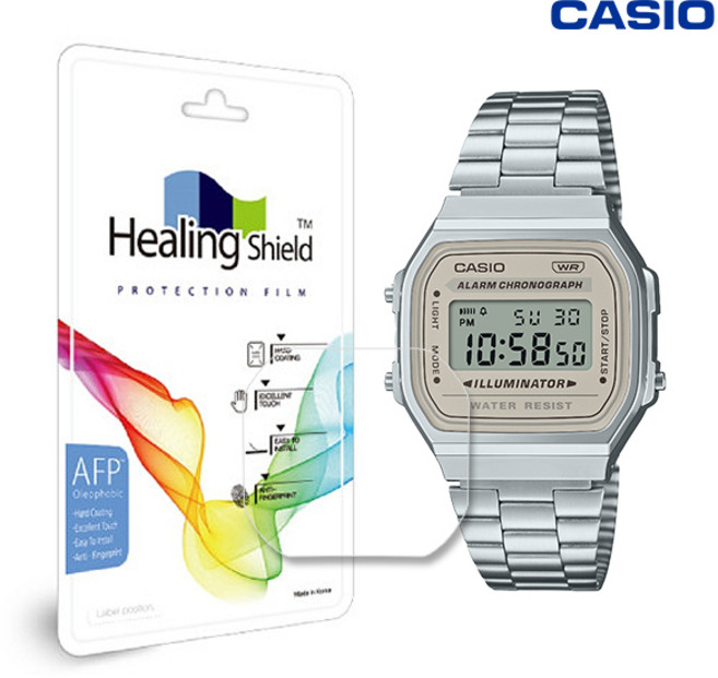 카시오 A168WA-8AY 전용 힐링쉴드 시계보호필름 기스방지 유리보호필름